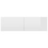 vidaXL TV Cabinet High Gloss White 100x30x30 cm Engineered Wood