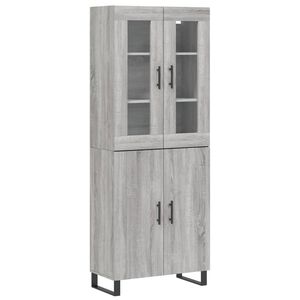 vidaXL Highboard Grey Sonoma 69.5x34x180 cm Engineered Wood