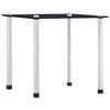 vidaXL Nesting Tables 3 pcs Black Tempered Glass