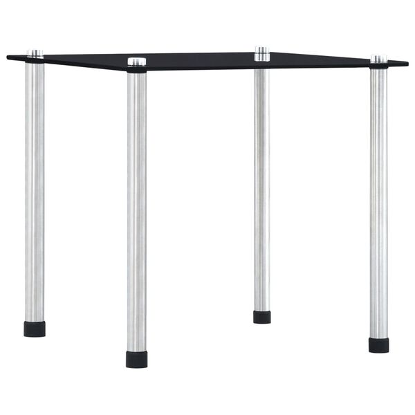 vidaXL Nesting Tables 3 pcs Black Tempered Glass