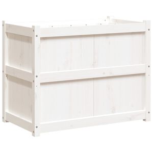 vidaXL Garden Planter White 90x50x70 cm Solid Wood Pine