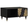 vidaXL Coffee Table Black 80 x 50 x 40 cm Solid Mango Wood