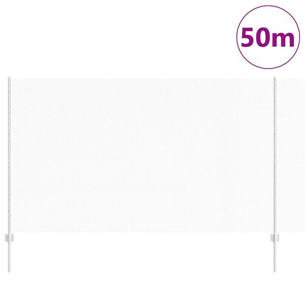 vidaXL Fence with Post Silver 1.4 x 50 m Steel