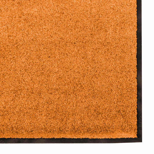 vidaXL Doormat Other Orange and Black 120 x 300 cm Polyamide and PVC