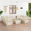 vidaXL 9 Piece Garden Pallet Lounge Set Impregnated Spruce Wood