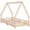 vidaXL Kids Bed Frame 90x190 cm Solid Wood Pine