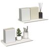 vidaXL Floating Shelf Wall-mounted 2 pcs White 40 x 18 x 2.5 cm Steel