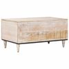 vidaXL Coffee Table White 80 x 50 x 40 cm Solid Mango Wood