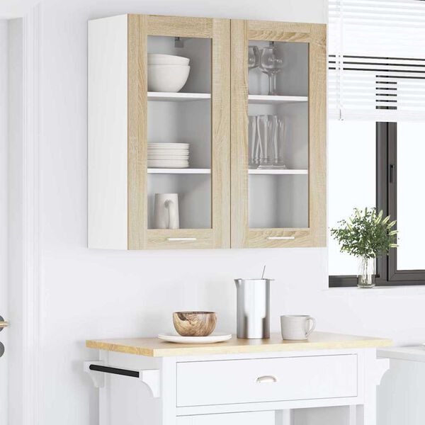 vidaXL Hanging Cabinet Sonoma Oak 40 x 31 x 80 cm Engineered Wood