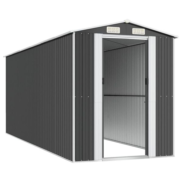 vidaXL Garden Shed Anthracite 192x523x223 cm Galvanised Steel