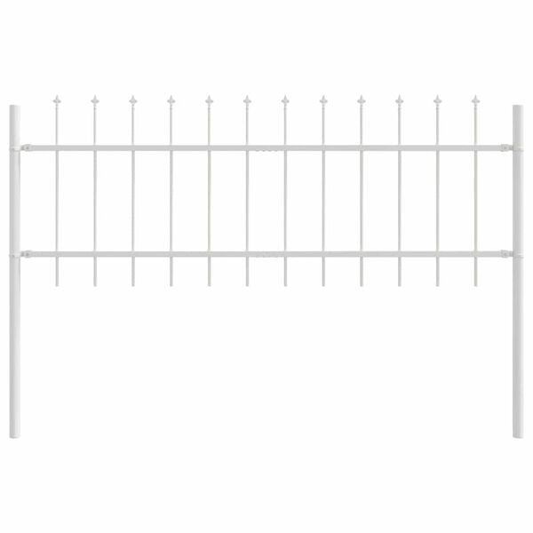 vidaXL Garden Fence Woerden White 1.7 x 0.6 m Powder-coated Steel