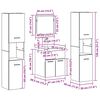 vidaXL Bathroom Furniture Set with Door 4 pcs Old Wood Engineered Wood
