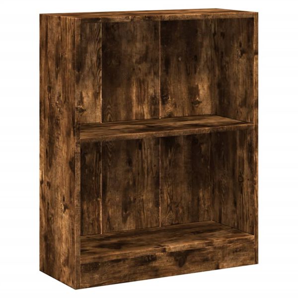 vidaXL Bookshelf Smoked Oak 60x24x76 cm Engineered Wood
