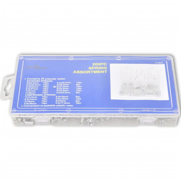 200 pcs Compression and Extension Spring Assortment Kit