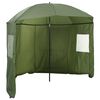 vidaXL Fishing Umbrella 290 x 225 cm Oxford Polyester Yellow Army