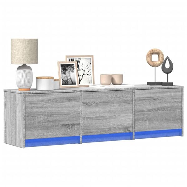 vidaXL TV Cabinet Grey Sonoma 140 x 34 x 40 cm Engineered Wood