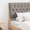 vidaXL Upholstered Headboard Taupe 75 cm Solid Pine Wood