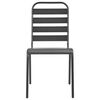 vidaXL Stackable Garden Chair Set 7 pcs Anthracite Powder-coated Steel