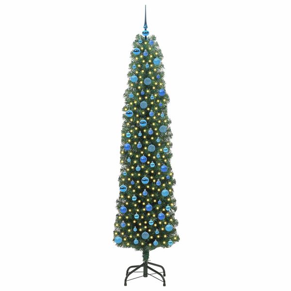 vidaXL Artificial Christmas Tree with 300 LEDs with Stand Green 240 cm