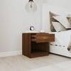 vidaXL Bedside Cabinets 2 pcs with Drawer Brown Oak