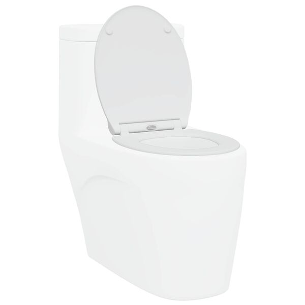 vidaXL Toilet Seat White 47 x 37.5 x 3.8 cm Duroplast