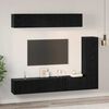 vidaXL TV Cabinet Set Wall-mounted 6 pcs Black Oak Engineered Wood