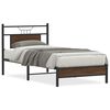vidaXL Bed Frame without Mattress Brown Oak 75x190 cm Small Single Engineered Wood