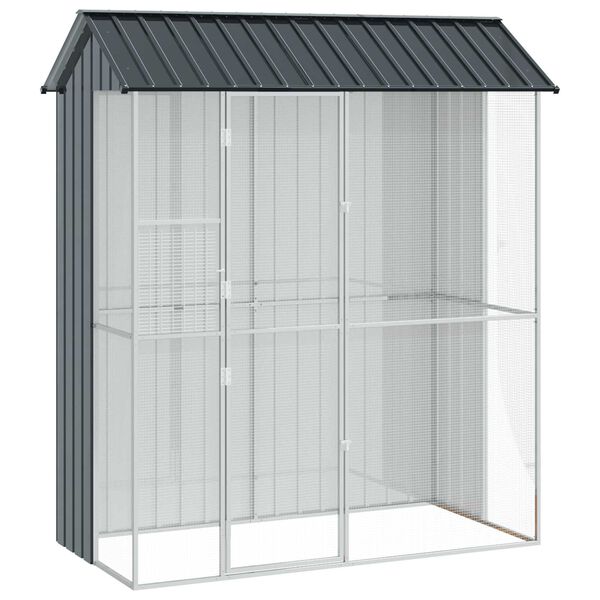 vidaXL Bird Cage Anthracite 215 x 110 x 247 cm Galvanised Steel