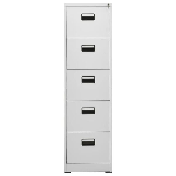 vidaXL Filing Cabinet Light Grey 46x62x164 cm Steel