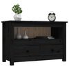 vidaXL TV Cabinet Black 79x35x52 cm Solid Wood Pine