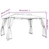 vidaXL Gazebo with Double Roof and Mesh Walls Cream 3.93x2.93 m Steel