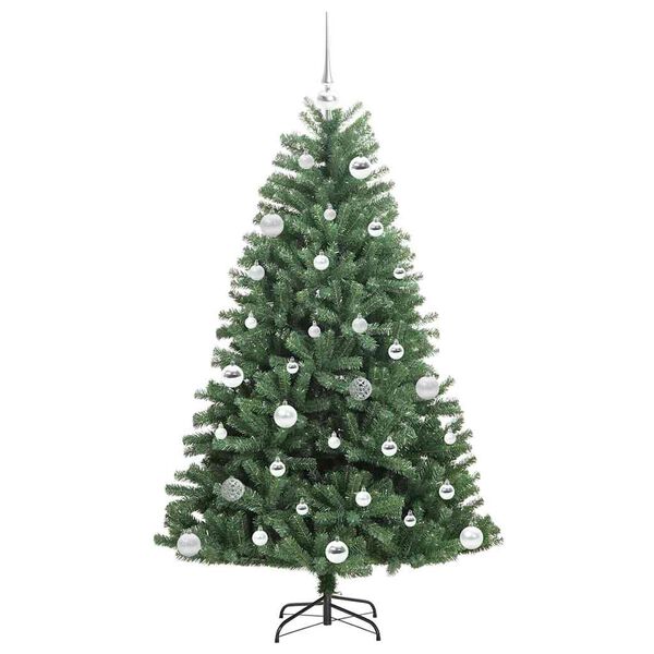 vidaXL Artificial Hinged Christmas Tree Green 150 cm PVC and Metal