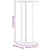 vidaXL Plant Stands 2 pcs Smoked Oak 30x30x80 cm Engineered Wood