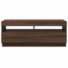 vidaXL TV Cabinet with LED Lights Brown Oak 100x35x40 cm