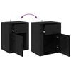 vidaXL Bedside Cabinet Black Oak 35 x 50 x 60 cm Engineered Wood