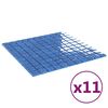 vidaXL Mosaic Tile 11 pcs Blue 50 x 50 cm Glass