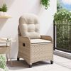 vidaXL Recliner Chair Beige 56 x 66 x 95cm Poly Rattan