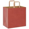 vidaXL Paper Bags 250 pcs with Handles Red 26x17x25 cm