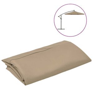 vidaXL Replacement Fabric for Outdoor Parasol Taupe 350 cm