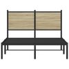 vidaXL Metal Bed Frame without Mattress Sonoma Oak 120x200 cm