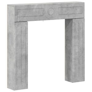 vidaXL Fireplace Surround Concrete Grey 102 x 18 x 100.5 cm