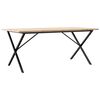 vidaXL Dining Table X-Frame 180x90x75,5 cm Solid Wood Pine and Steel
