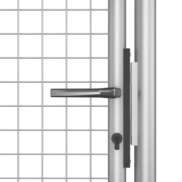 vidaXL Garden Gate Galvanised Steel 100x75 cm Silver