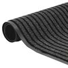 vidaXL Doormat Stripe Black and Grey 115x400 cm
