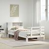 vidaXL Bookcase Bed without Mattress White 100x200cm Solid Wood Pine