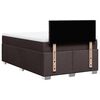 vidaXL Box Spring Bed with Mattress Dark Brown 120x190 cm Fabric