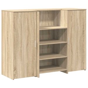 vidaXL Reception Desk Sonoma Oak 135x50x103.5 cm Engineered Wood