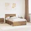 vidaXL Bed Frame Artisian Oak 120 x 190 cm Engineered wood