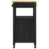 vidaXL Kitchen Trolley Plain Black