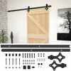 vidaXL Sliding Door 100 x 210 cm Solid Pine Wood Natural and Black